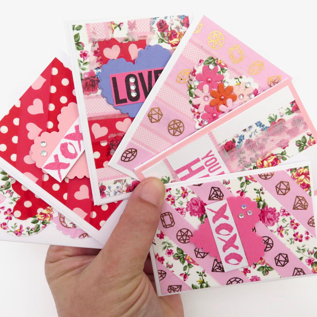 Super Easy Valentines Day Washi Tape Cards