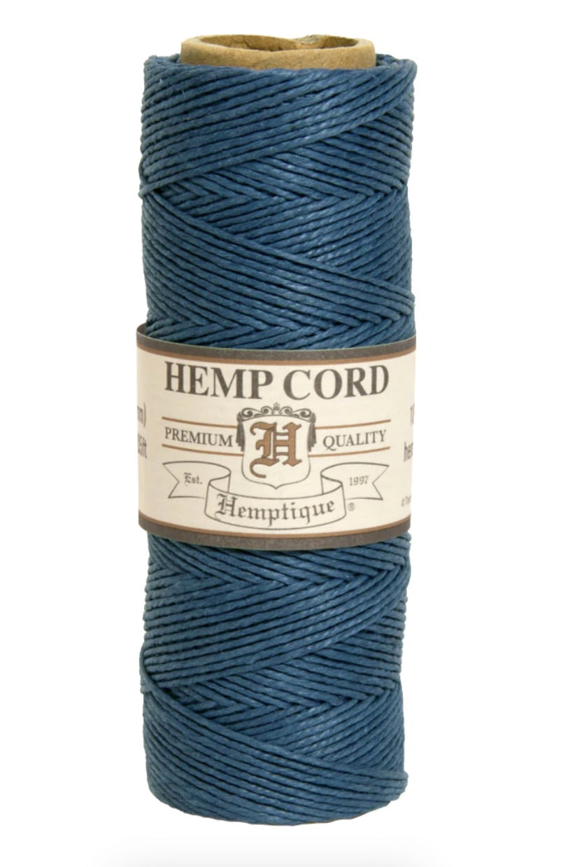 Hemptique Hemp Cord Macrame Spool #10 - Dusty Blue