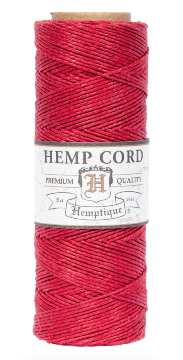 Hemp Cord Spool #10 - Red