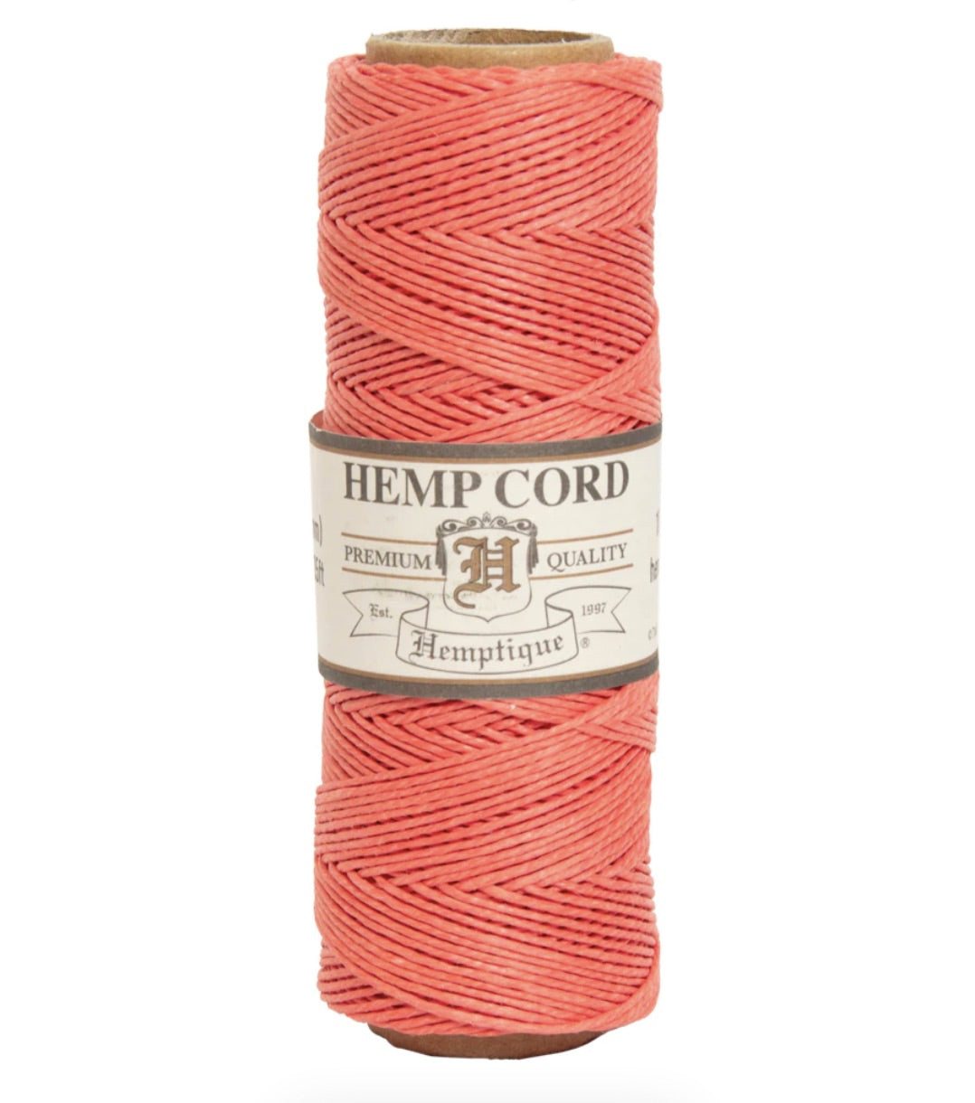 Hemptique Hemp Cord Macrame Spool #10 - Sunset Coral