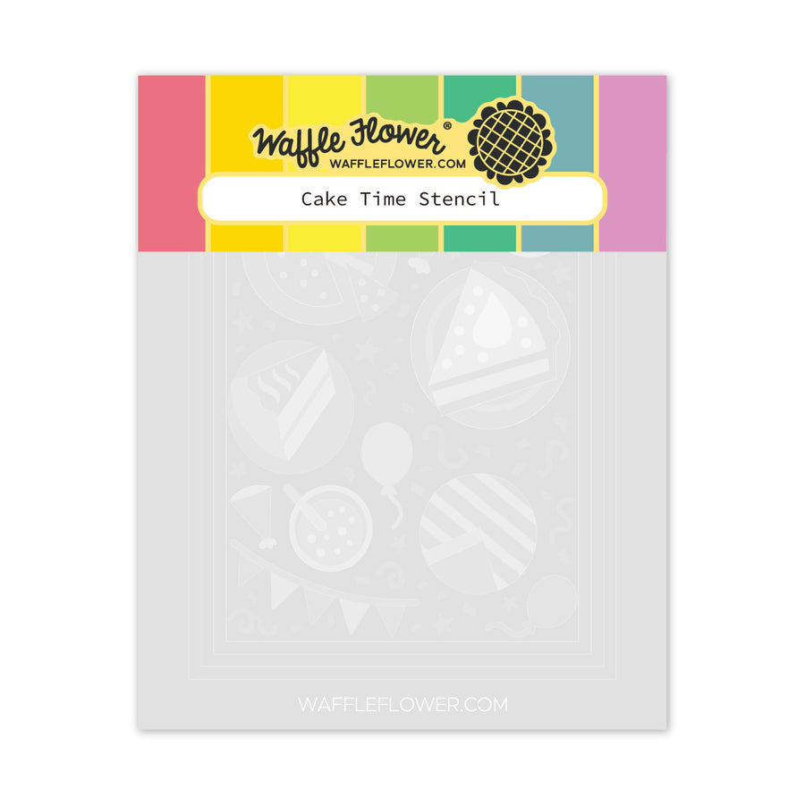 waffle flower cake time stencil 422235