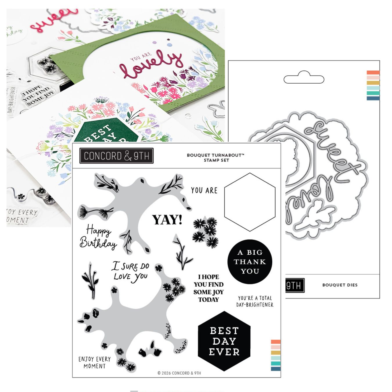 Concord & 9th - Bouquet BUNDLE Turnaboutª Stamp Set & Dies – Hobby Hoppers