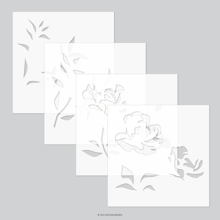 concord 9th kristina werner long line roses stencil pack