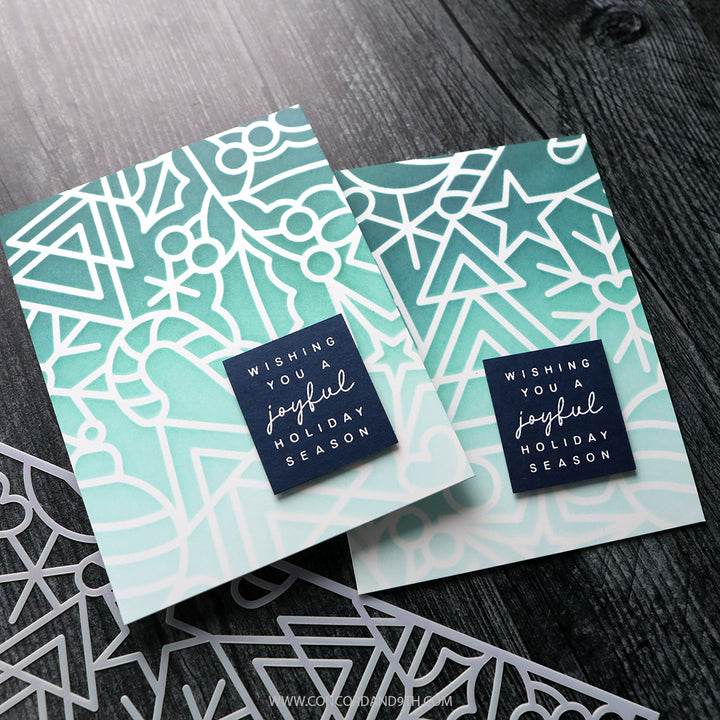 Concord & 9th - Kristina Werner - Holiday Icons Stencil Pack (6 qty; 6 x 9)
