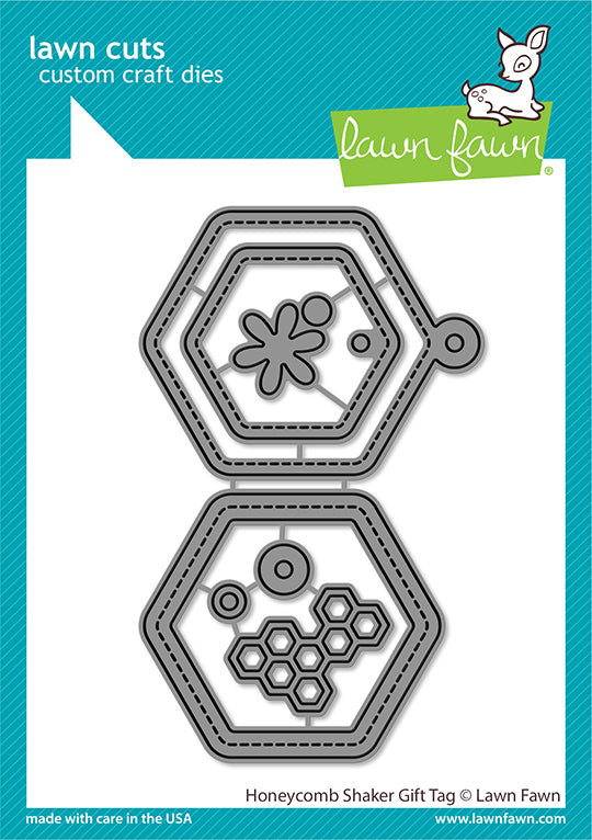 Lawn Fawn LF2926 Honeycomb Shaker Gift Tag Dies