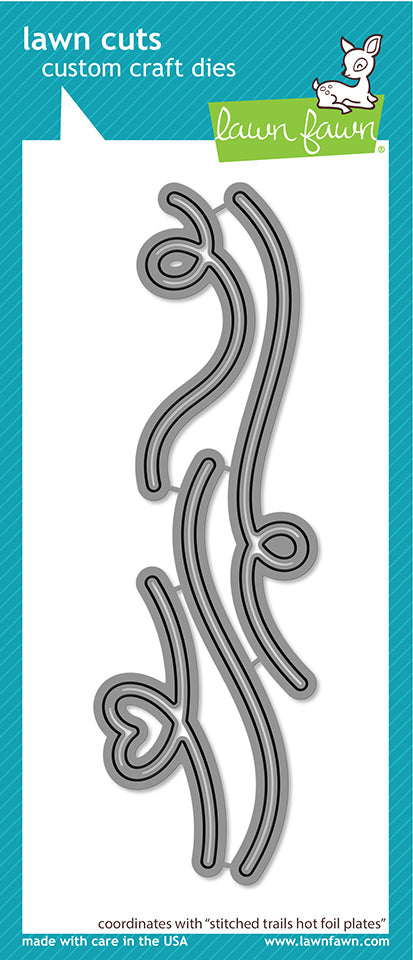 Lawn Fawn LF3144 Stitched Trails Hot Foil Plates Lawn Cuts Dies