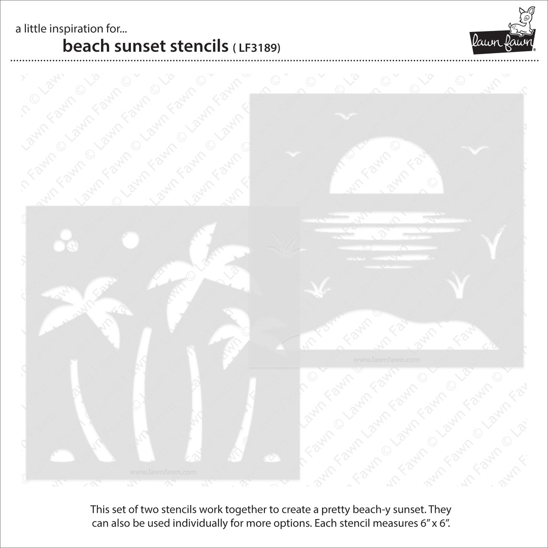 LF3189 Beach Sunset Stencils