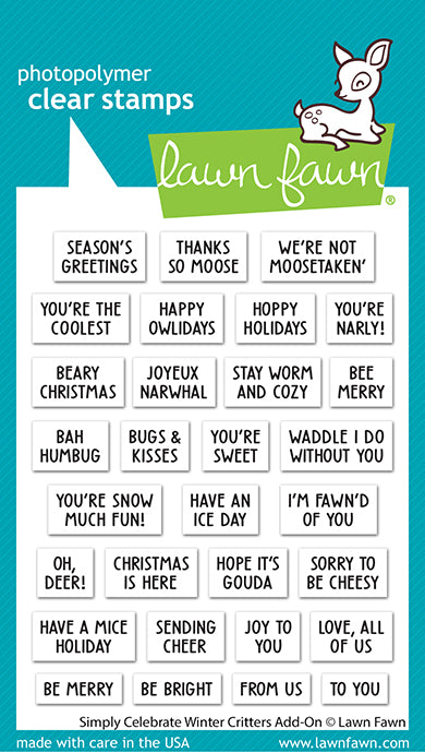 Lawn Fawn LF3233 Simply Celebrate Winter Critters Add-On
