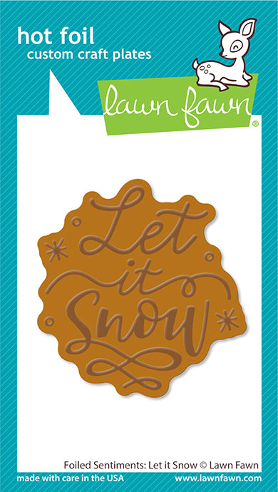 Lawn Fawn LF3263 Foiled Sentiments: Let It Snow