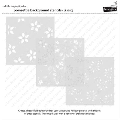 LF3280 Poinsettia Background Stencils view of three