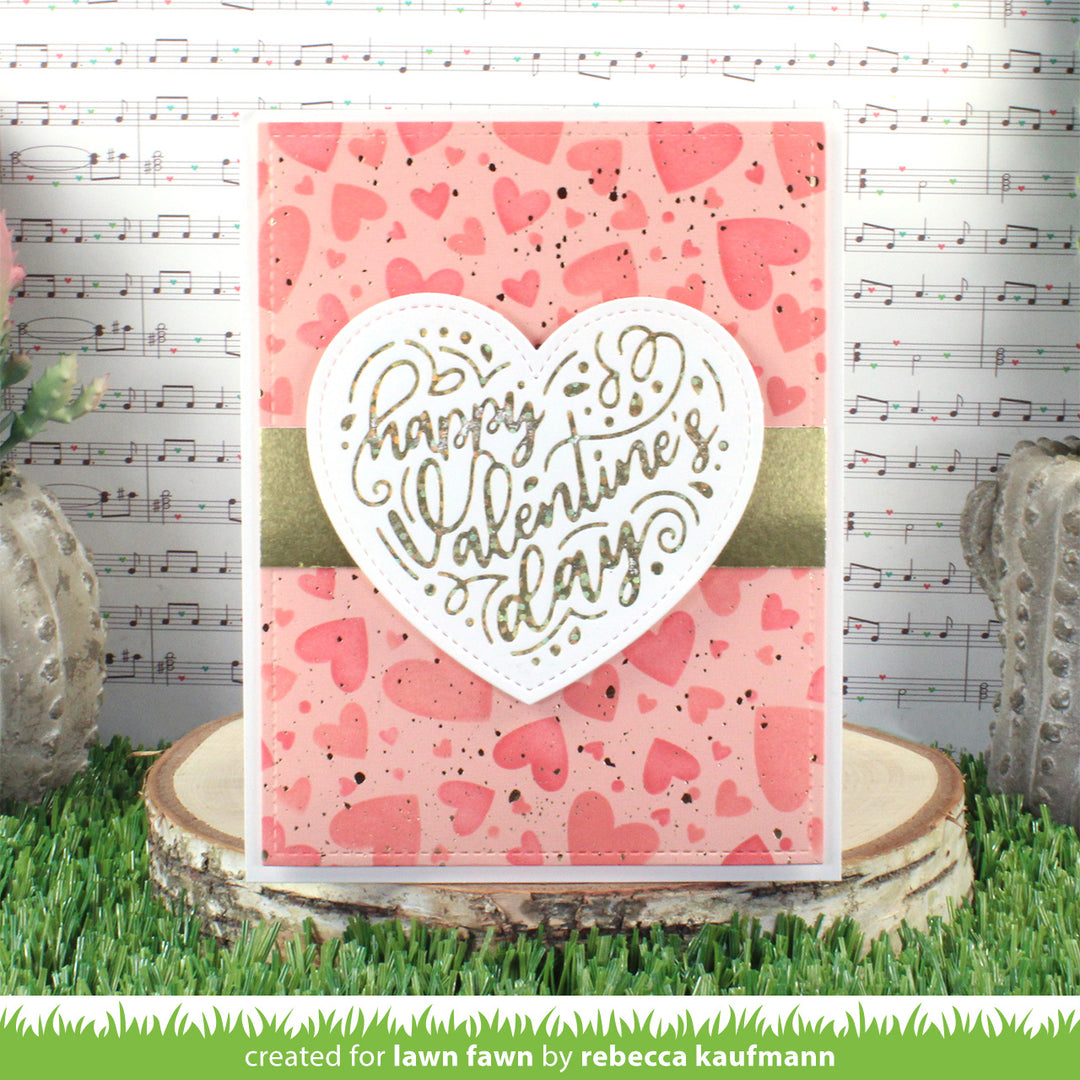 LF3321 Foiled Sentiments: Happy Valentine'S Day Hot Foil Plate