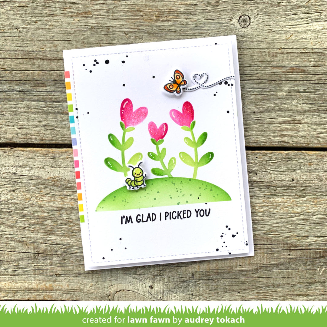 LF3322 Heart Garden Stencil