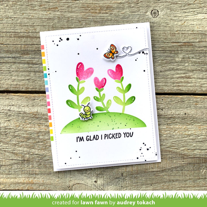 LF3322 Heart Garden Stencil