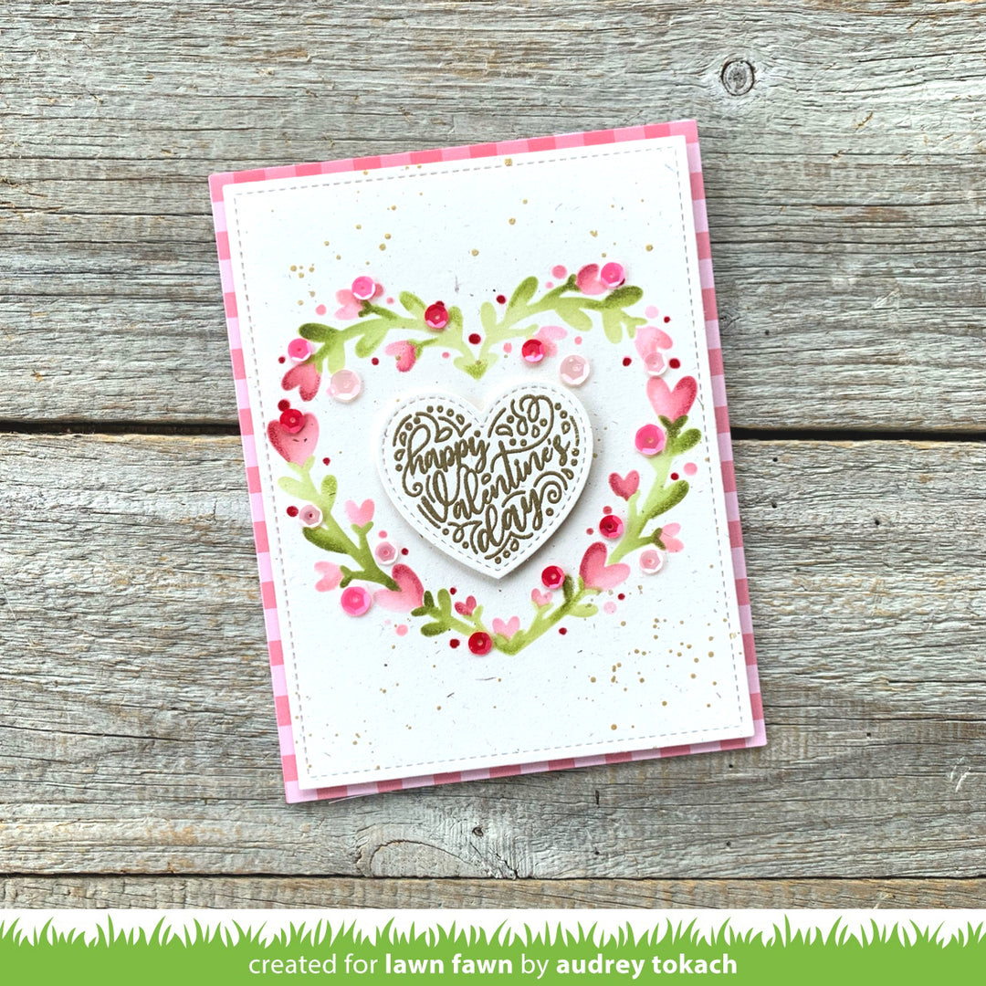 LF3323 Heart Wreath Stencils