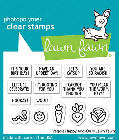 LF3342 Veggie Happy Add-On by Lawn Fawn
