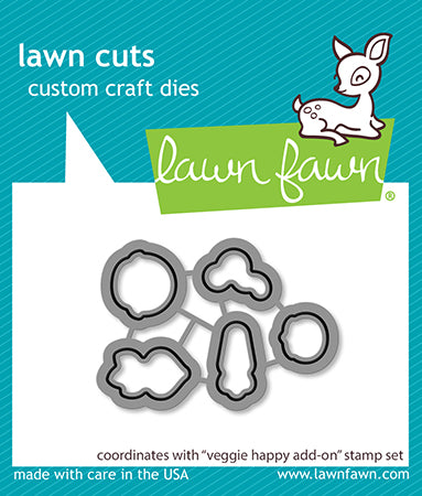 LF3343 Veggie Happy Add-On Lawn Cuts by Lawn Fawn