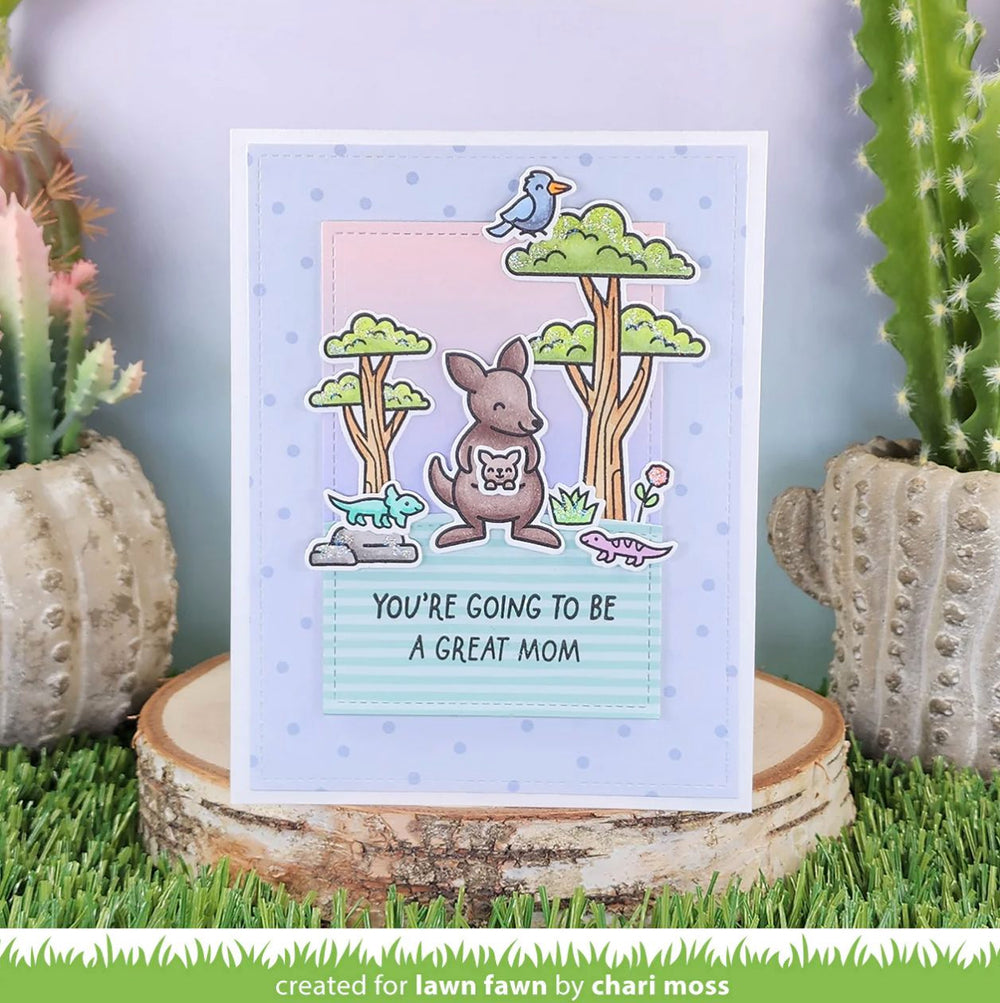 LF3348 Kanga-Rrific Baby Sentiment Add-On by Lawn Fawn example