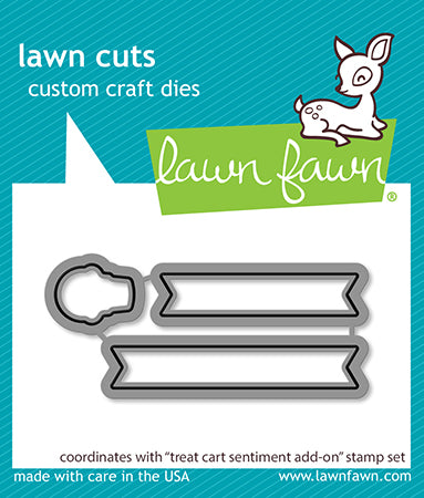 Lawn Fawn LF3414 Treat Cart Sentiment Add-On Lawn Cuts Dies
