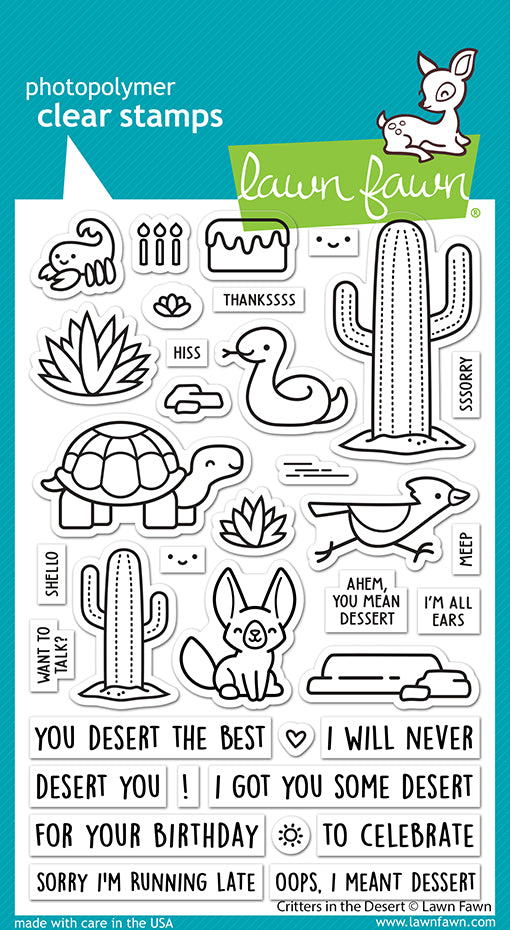 Lawn Fawn LF3415 Critters In The Desert 4X6 Clear Stamp Set