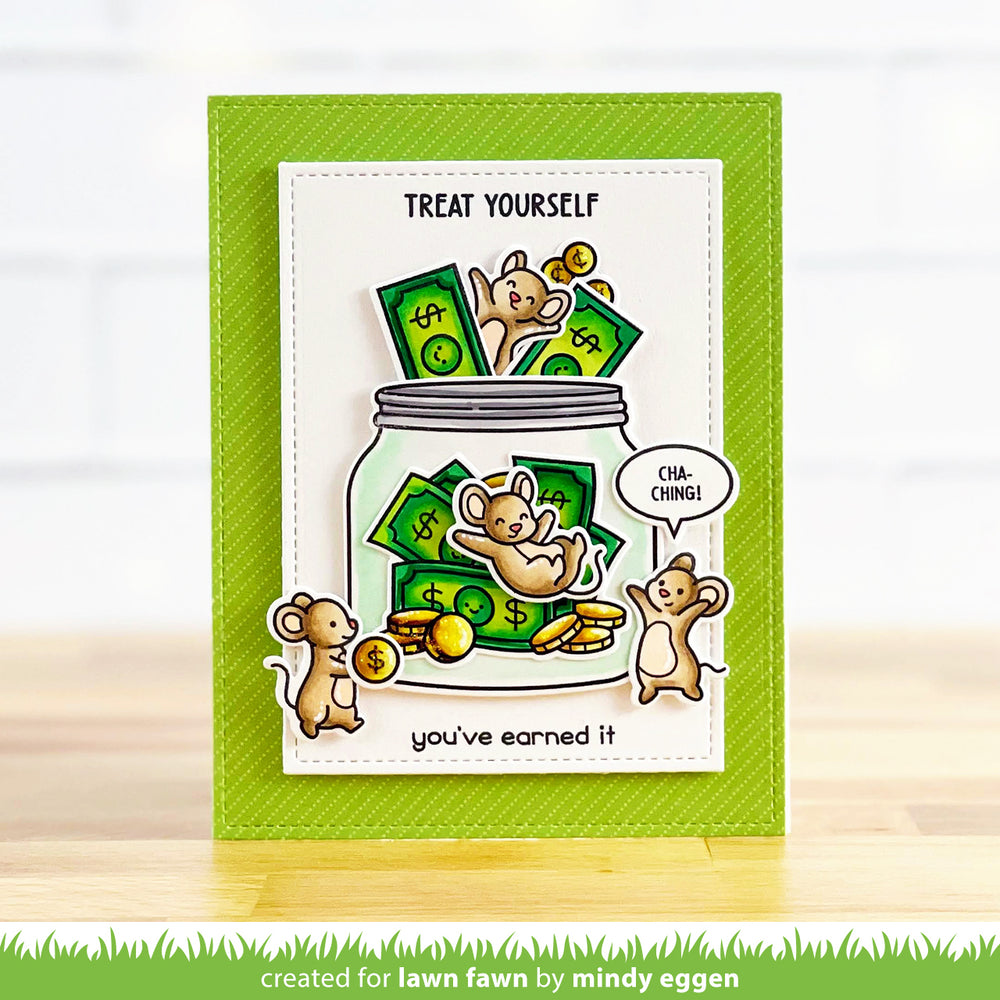 Lawn Fawn LF3419 How You Bean? Money Add-On 4X6 Clear Stamp Set example