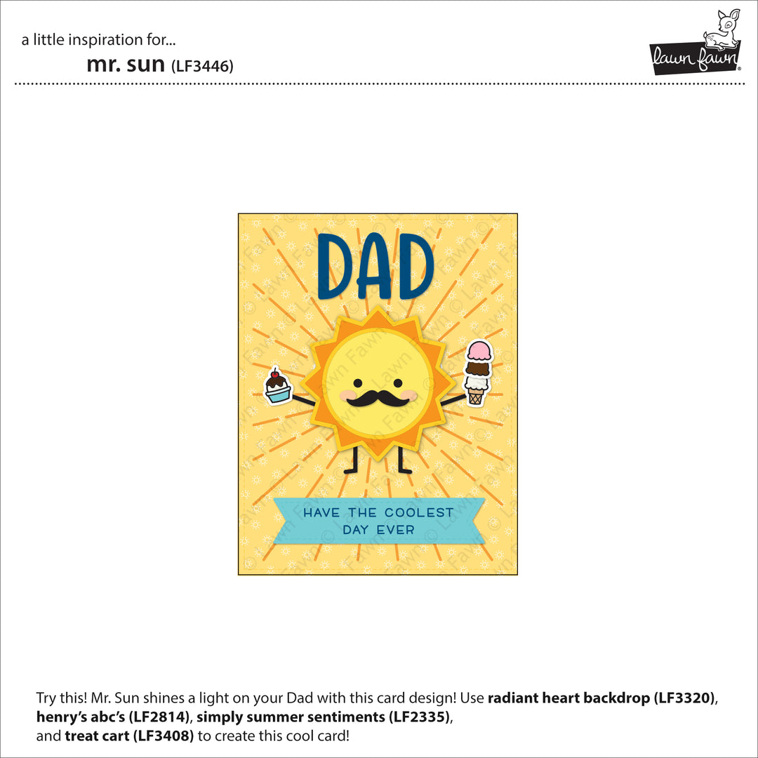 Lawn Fawn LF3446 Mr. Sun Dies card example