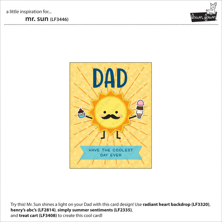 Lawn Fawn LF3446 Mr. Sun Dies card example