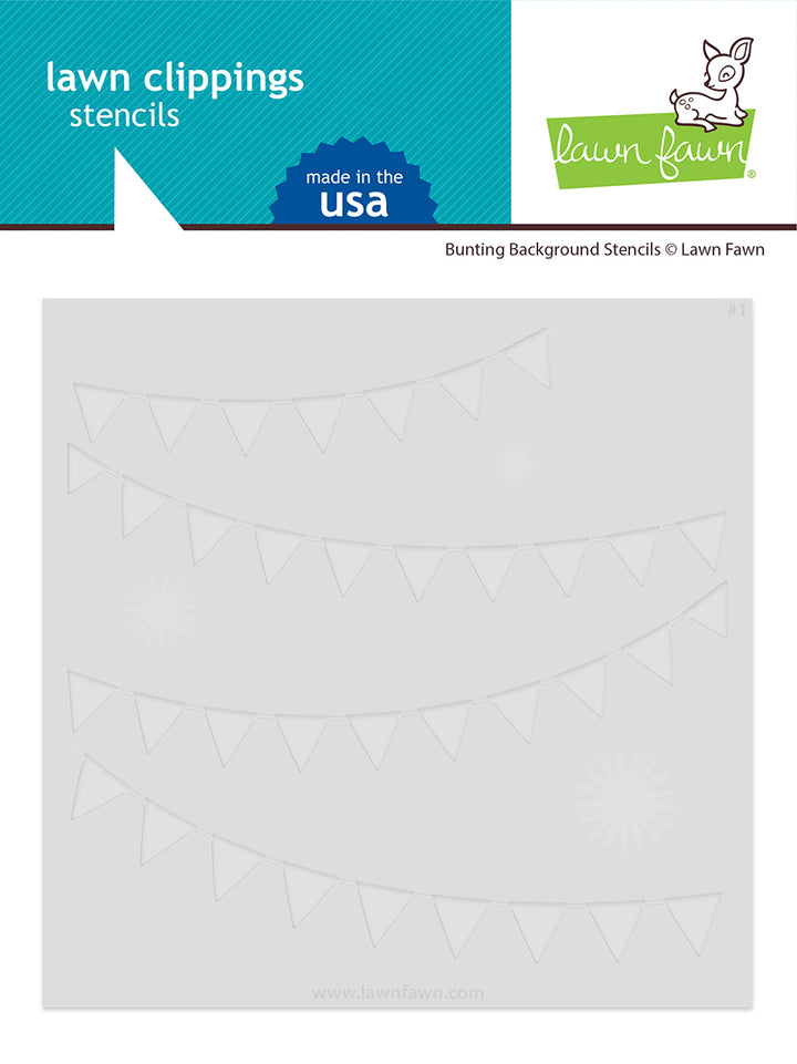 Lawn Fawn LF3453 Bunting Background Stencils