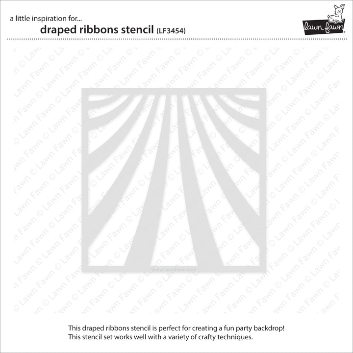 Lawn Fawn LF3454 Draped Ribbons Stencil Stencils example