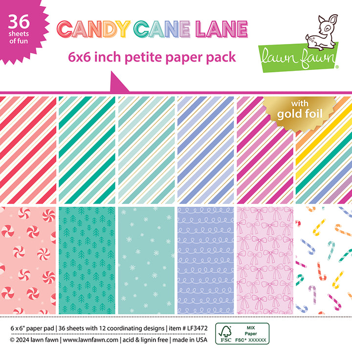 LF3472 Candy Cane Lane Petite Paper Pack (6x6")