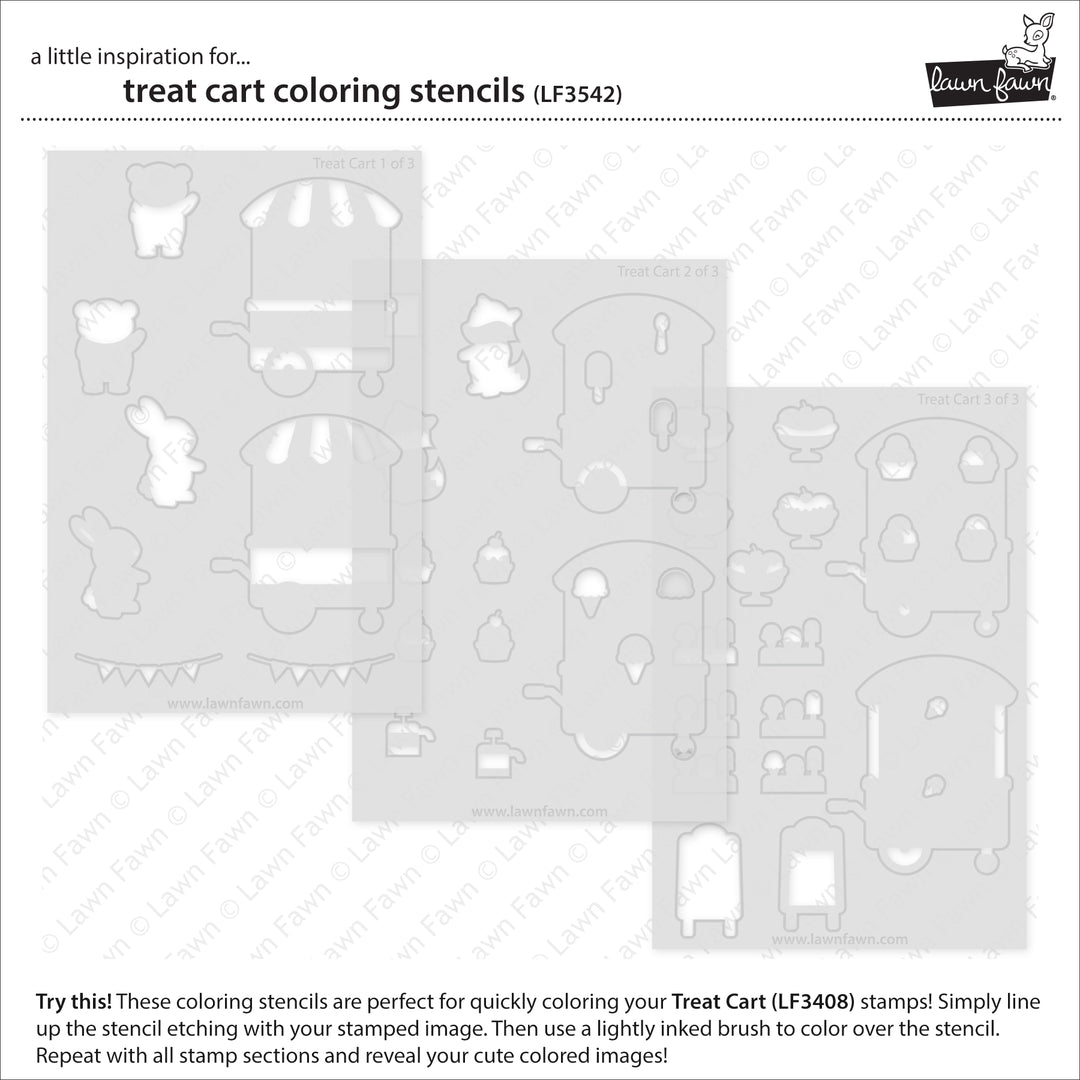 LF3542 - Treat Cart Colouring Stencils