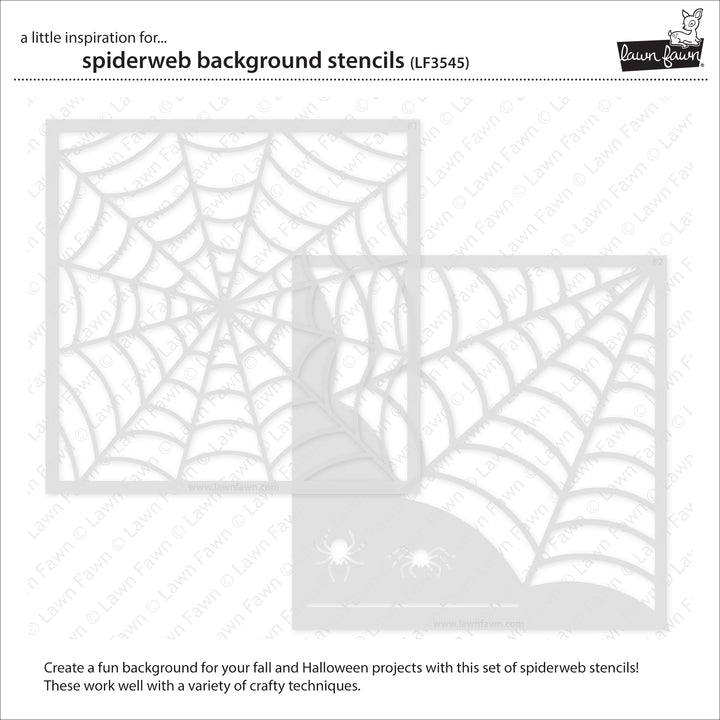 Lawn Fawn LF3545 Spiderweb Background Stencils