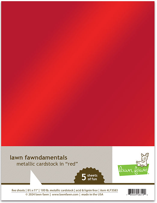 LF3583 - Metallic Cardstock - Red