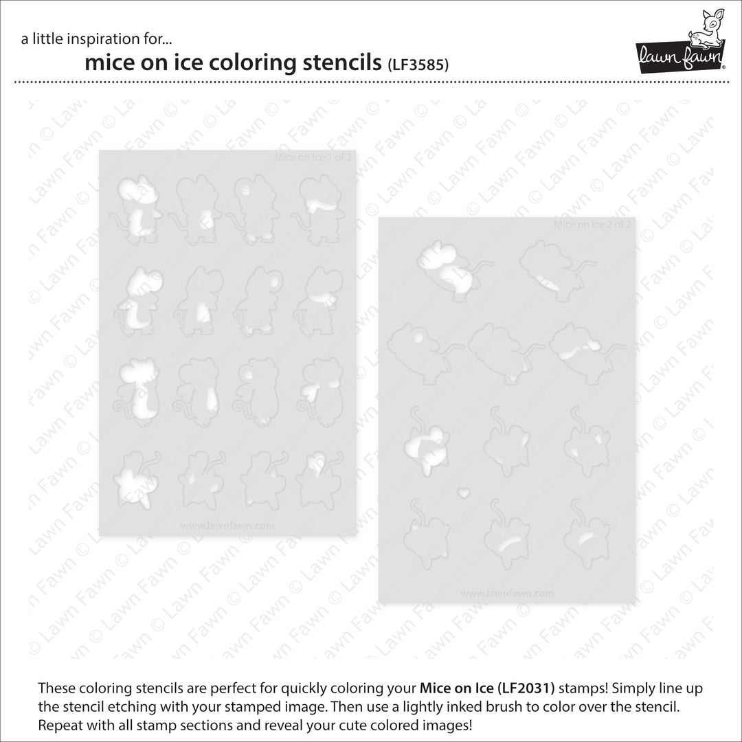 LF3586 - Mice on Ice Colouring Stencils