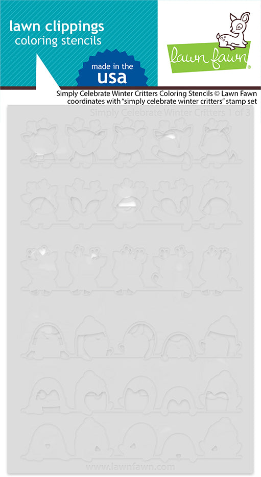 LF3587 - Simply Celebrate Winter Critters Coloring Stencils