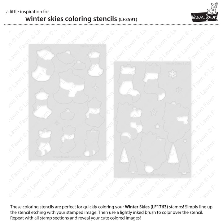 LF3591 - Winter Skies Colouring Stencils