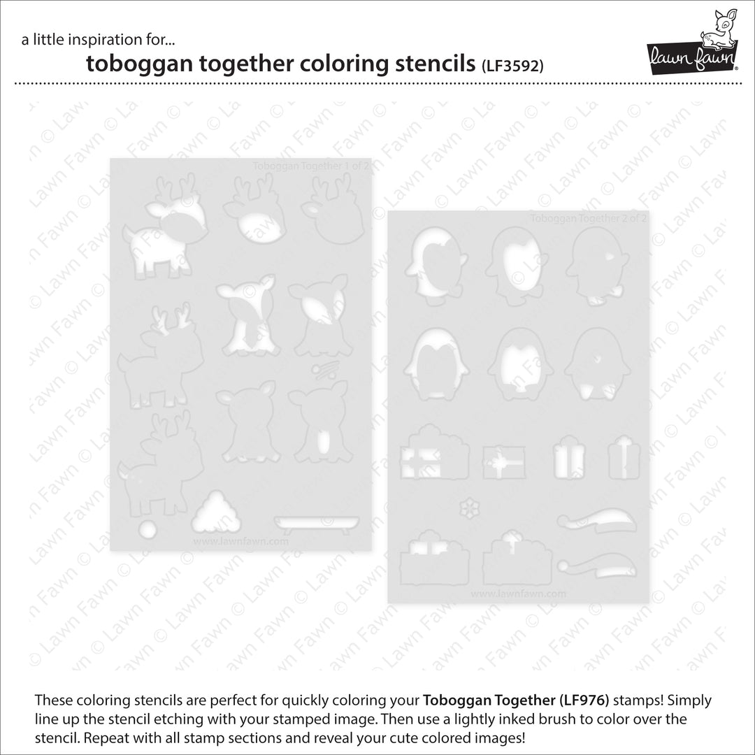 LF3592 - Toboggan Together Coloring Stencils