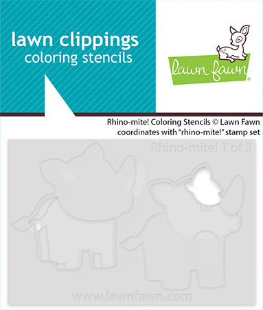 Lawn Fawn - LF3595 - Rhino-Mite! Coloring Stencils