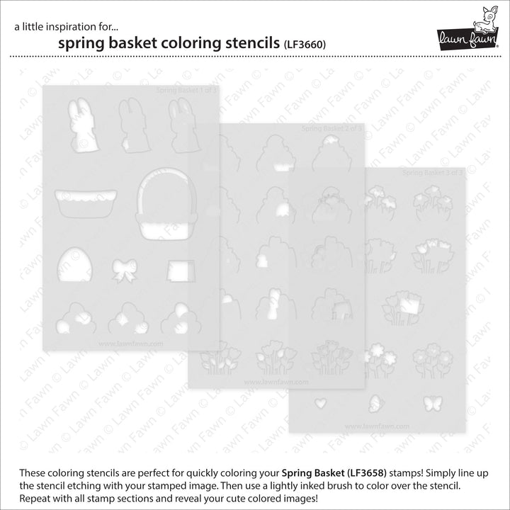 LF3660 - Spring Basket Coloring Stencils