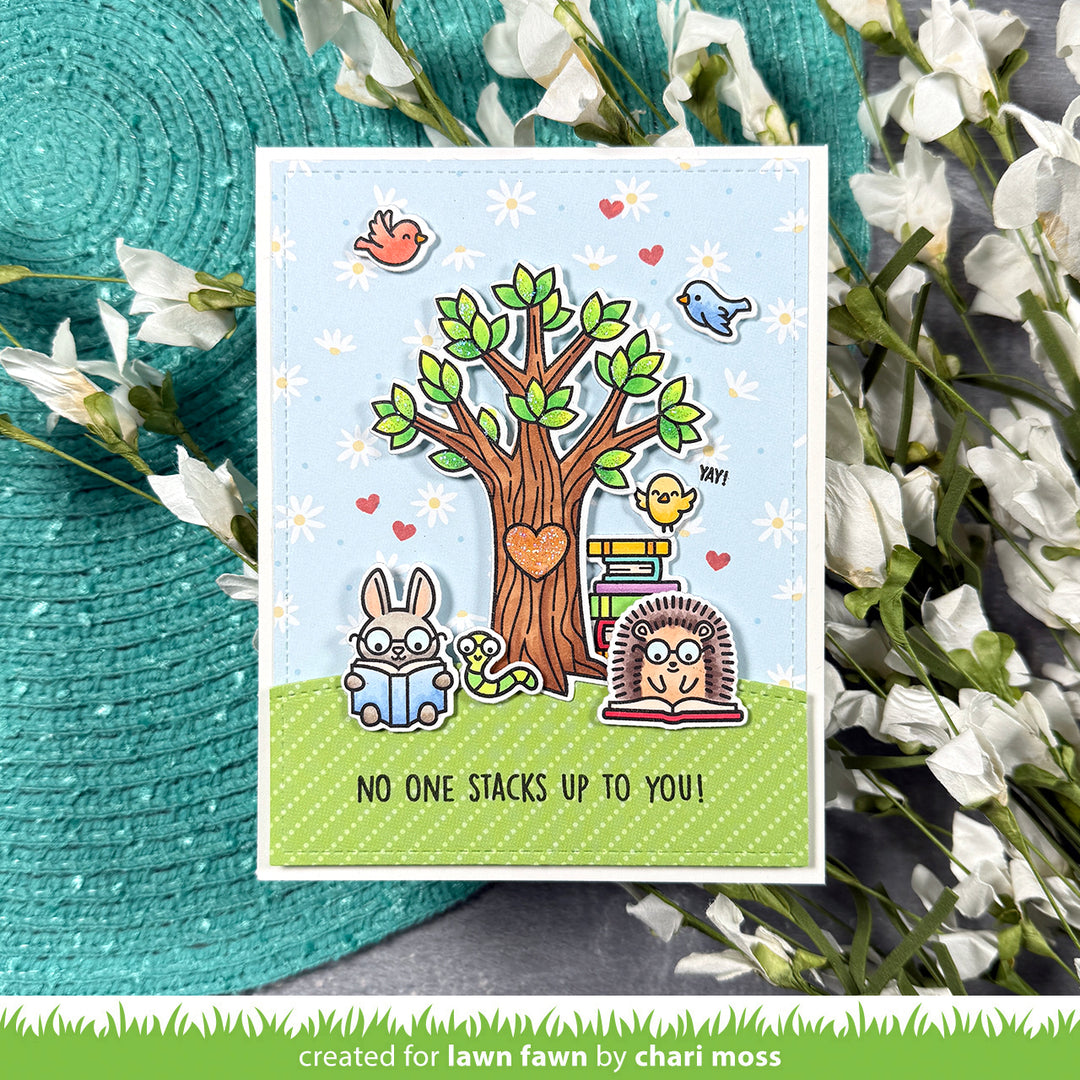 Lawn Fawn - LF3715 - Little Woodland Library Friends Coloring Stencils