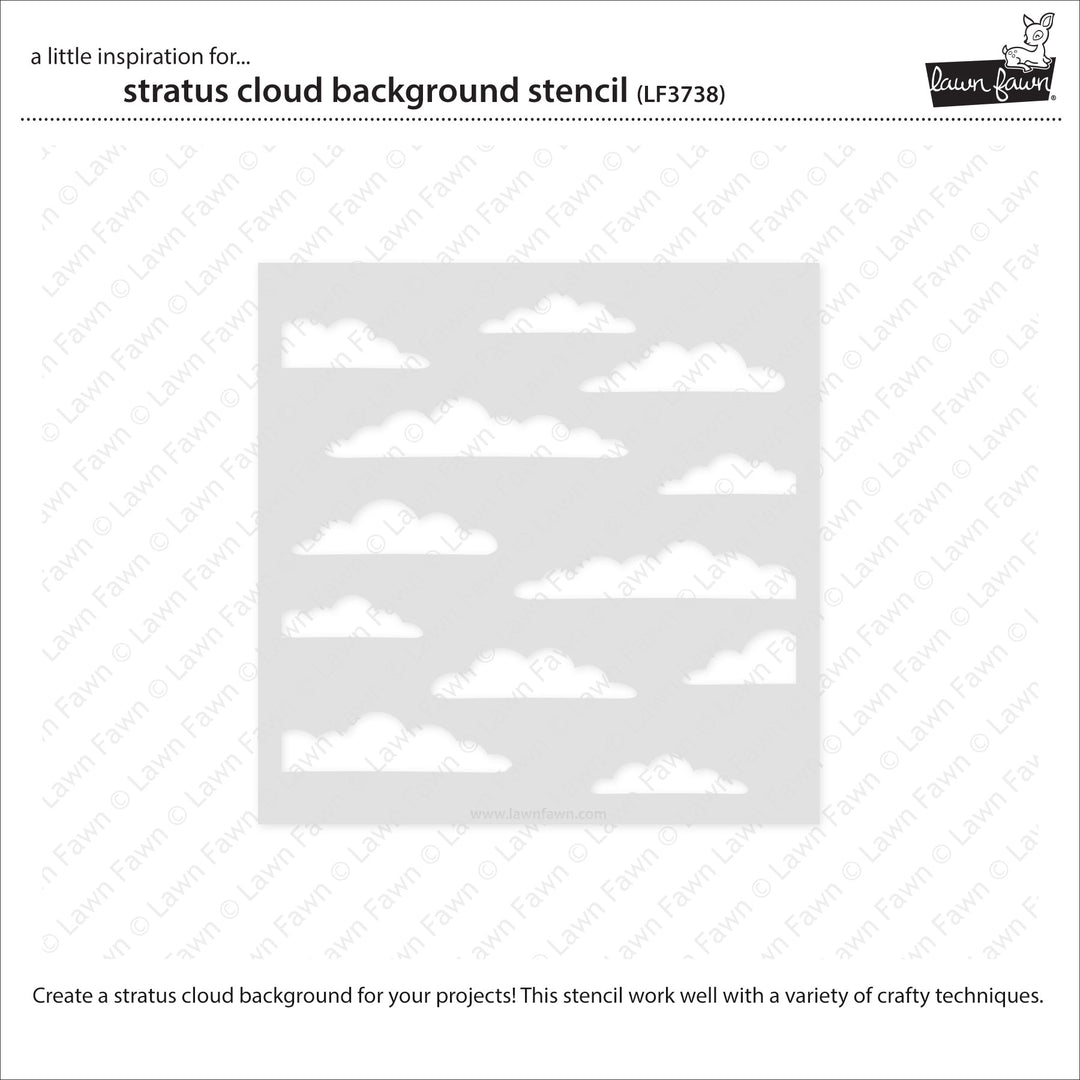 Lawn Fawn - LF3738 - Stratus Cloud Background Stencil