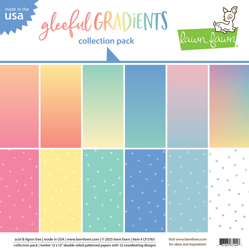 Lawn Fawn - LF3763 - Gleeful Gradients Collection Paper Pack