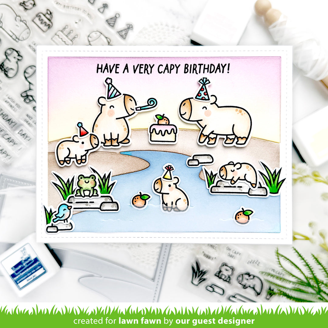 Lawn Fawn - LF3766 - Capybaras! Coloring Stencils