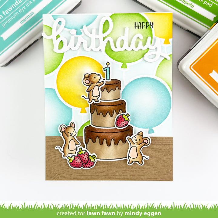 Lawn Fawn - LF3772 - Cake It Easy Coloring Stencils