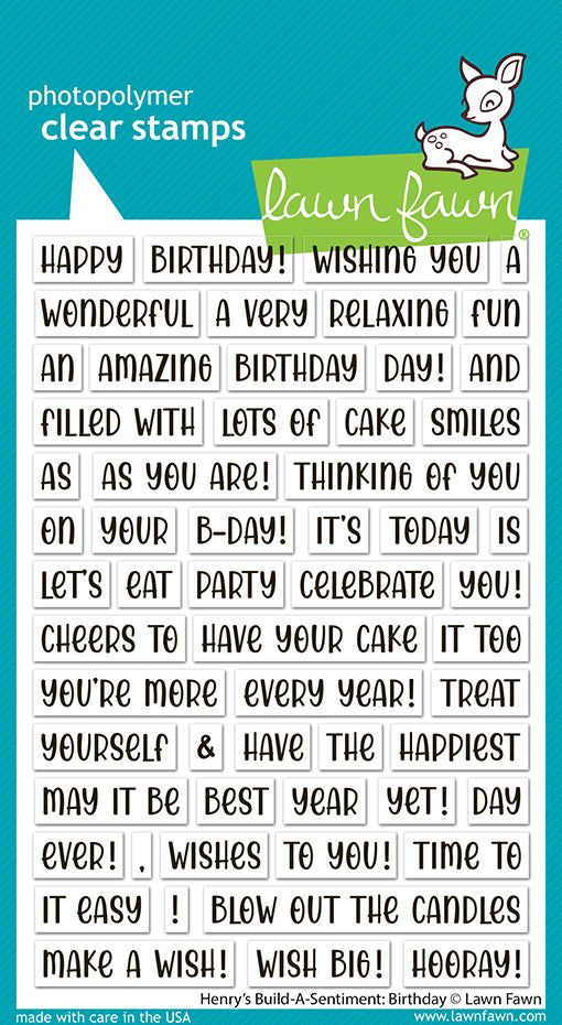 Lawn Fawn - LF3776 - Henry'S Build-A-Sentiment: Birthday Stamp Set