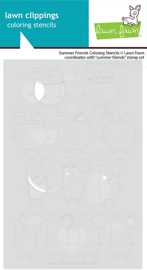 Lawn Fawn - LF3783 - Summer Friends Coloring Stencils