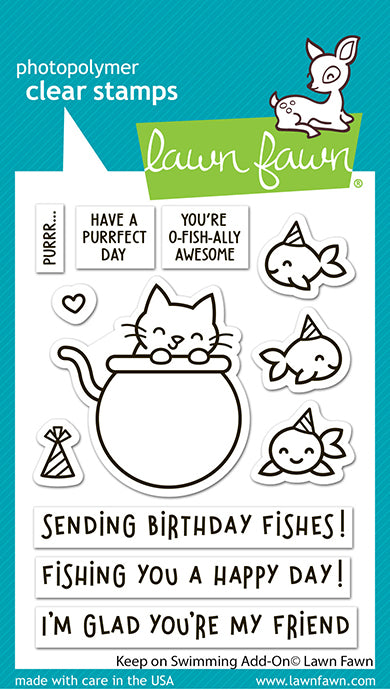 Lawn Fawn - LF3784 - Keep On Swimming Add-On Stamp Set