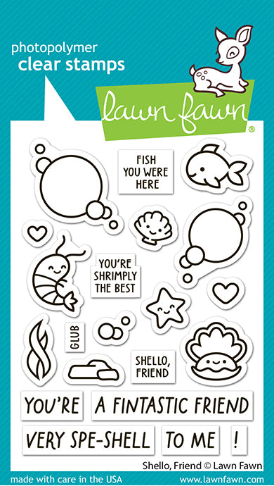 Lawn Fawn - LF3789 - Shello, Friend Stamp Set