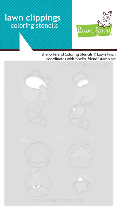 Lawn Fawn - LF3791 - Shello, Friend Coloring Stencils