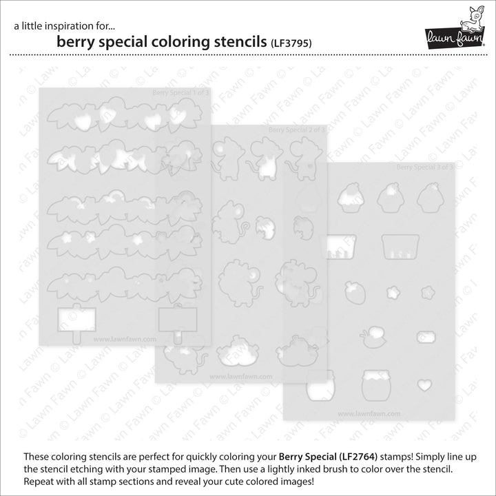Lawn Fawn - LF3795 - Berry Special Coloring Stencils