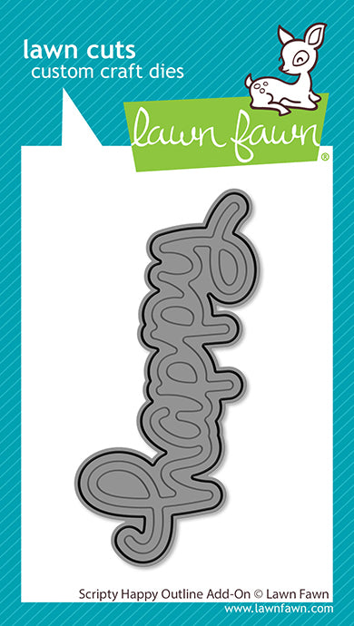 Lawn Fawn - LF3813 - Scripty Happy Outline Add-On